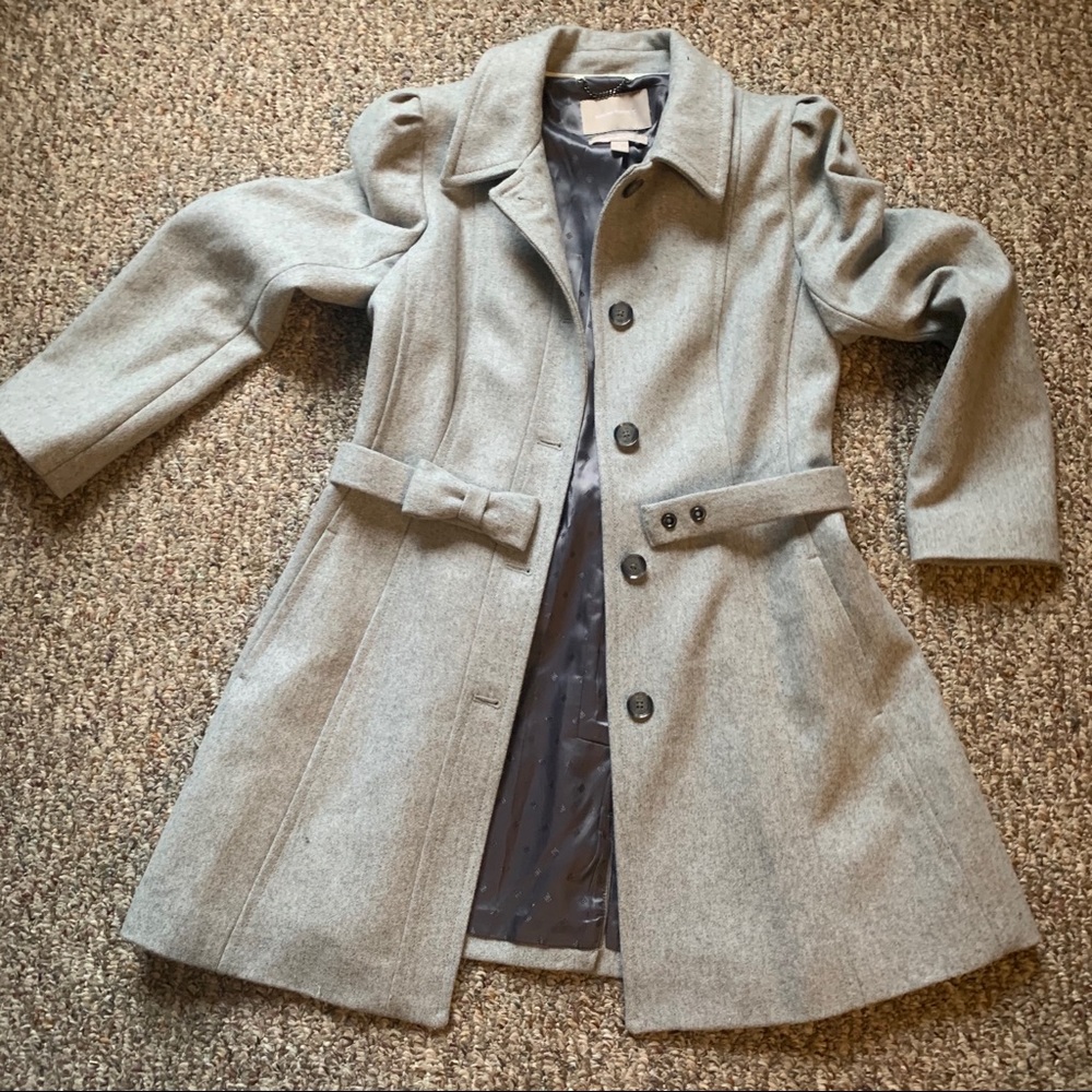 Banana Republic Petite Wool Coat w/ Removable Belt